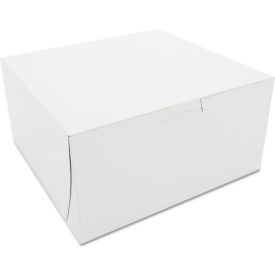 United Stationers Supply 941 Bakery Boxes 8" x 8" x 4" White - 250 Pack image.