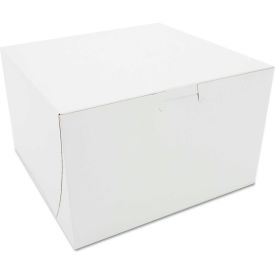 United Stationers Supply 9455 Bakery Boxes 8" x 8" x 5" White - 100 Pack image.