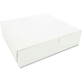 United Stationers Supply 969 Bakery Boxes 10" x 10" x 2-1/2" White - 250 Pack image.