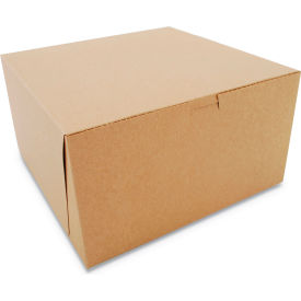 One-Piece Non-Window Bakery Boxes, 10"L x 10"W x 5-1/2"H, Brown, 100/Carton view 2
