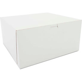 United Stationers Supply 989 Bakery Boxes 12" x 12" x 6" White - 50 Pack image.