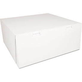 SCT® One-Piece Paper Bakery Boxes 14""L x 14""W x 6""H White Pack of 50