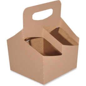 4-Corner Pop-Up Food & Drink Tray, 6-1/2"W x 6-1/4"D x 9"H, Brown, Pack of 250 view 2