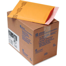 United Stationers Supply SEL10185 Sealed Air Jiffylite® Self Seal Mailers, #0, 6"W x 10"L, Golden Brown, 25/Pack image.