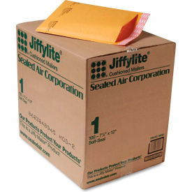 United Stationers Supply SEL39092 Sealed Air Jiffylite® Self Seal Mailers, #1, 7-1/4"W x 12"L, Golden Brown, 100/Pack image.