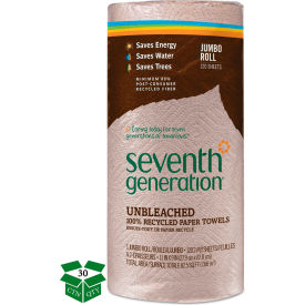 United Stationers Supply SEV 13720 Seventh Generation® 100 Recycled Paper Towel Rolls, 11" x 9", 120 Towels/Roll, 30 Rolls/Case image.