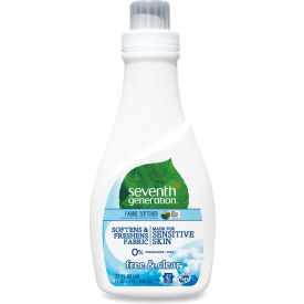 United Stationers Supply SEV 22833 Natural Liquid Fabric Softener, Free and Clear, 42 Loads, 32 oz. Bottle, 6/Case image.