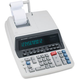 Sharp Electronics QS2770H Sharp® 12-Digit Calculator, QS2770H, 2 Color Printing, 9-7/8" X 12-1/2" X 3", Light Grey image.