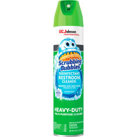 United Stationers Supply 313358EA Scrubbing Bubbles® Disinfectant Restroom Cleaner II, Rain Shower Scent, 25 oz. Aerosol Can image.