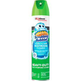 SC Johnson 313358 Scrubbing Bubbles® Disinfectant Restroom Cleaner, 25 oz. Aerosol Spray, 12 Cans - 313358 image.