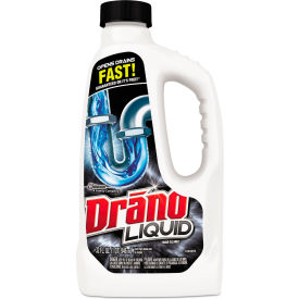 SC Johnson SJN335712 Drano® Liquid Drain Cleaner, 32 Oz. Safety Cap Bottle, 12/Carton image.
