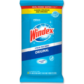 United Stationers Supply 19800002961 Windex Orginal Glass Wipes 38/pack, Single Pack image.