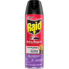 United Stationers Supply SJN334632 Raid® Ant and Roach Killer, 17.5 oz Aerosol, Lavendar, 12/Carton image.