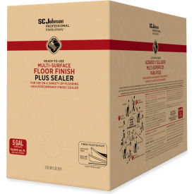 United Stationers Supply 680074 SC Johnson Professional Ready-To-Use Floor Finish Plus Sealer, Light Fresh Scent, 5 Gal. Bag-in-Box image.
