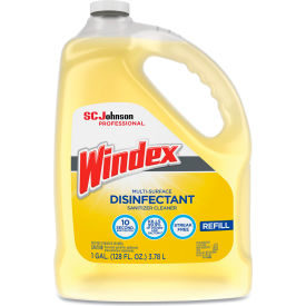 United Stationers Supply 682265EA Windex® Multi-Surface Disinfectant Sanitizer Cleaner, 1 Gallon Refill Bottle image.