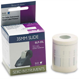 Seiko Instruments USA, Inc SLP35L Seiko Self-Adhesive 35mm Slide Labels, 7/16 x 1-1/2, White, 300/Box image.