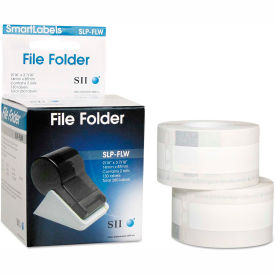 Seiko Instruments USA, Inc SLPFLW Seiko Self-Adhesive Folder Labels, 9/16 x 3-7/16, White, 260/Box image.