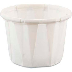 Solo Cups SCC 050 SOLO® Treated Paper Souffl Portion Cups, 1/2 Oz., White, Qty. 500 image.
