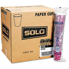 Solo Cups 370SI-0041 SOLO® Bistro Design Hot Drink Cups, Paper, 10 oz., 1000/Carton image.
