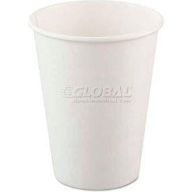 Solo Cups SCC 412WN SOLO® Polycoated Hot Paper Cups, 12 Oz., White, 50/Bag, 20 Bags/Carton image.