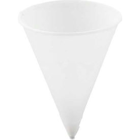 Solo Cups SCC 4R SOLO® Cone Water Cups, Paper 4 Oz., Rolled Rim, White, 200/Pack image.