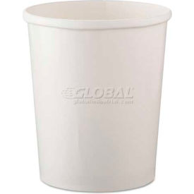 Solo Cups SCC H4325U Dart® SCCH4325U, Flexstyle® Double Poly Paper Containers, 32 oz., White, 500/Carton image.