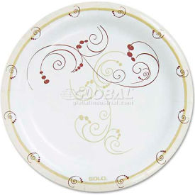 Solo Cups HP9S-J8001 SOLO® HP9S-J8001, Symphony Paper Plates, 9" Dia., Tan, 125/Pack image.
