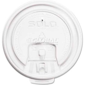 Solo Cups LB3081-00007 SOLO® Hot Cup Lids, Fits 8 oz Paper Hot Cups, White, 1000/Carton image.