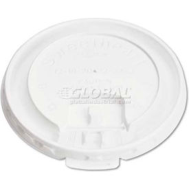 Solo Cups LB3101 SOLO® Liftback & Lock Tab Cup Lids for Foam Cups, 10 oz, White, 1000/Carton image.