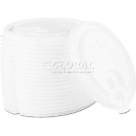 Solo Cups SCCLB3161 Dart® Lift Back & Lock Tab Cup Lids for Foam Cups, 10-24 Oz. Cups White, 2000/Carton image.