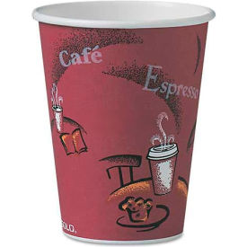 Solo Cups OF12BI-0041 SOLO® Bistro Design Hot Drink Cups, Paper, 12 oz., 300/Carton image.