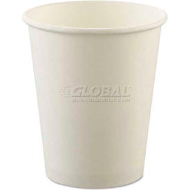 Solo Cups SCC U508NU SOLO® Uncoated Paper Cups, 8 Oz., Hot Drinks, White, 1,000 Qty. image.