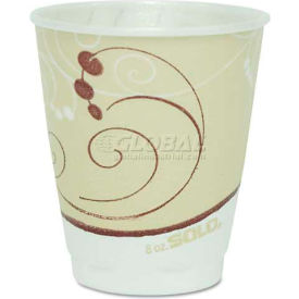 Solo Cups X8 SOLO® Symphony Trophy Plus Dual Temperature Cups, 8 oz., Beige, 1000/Carton image.