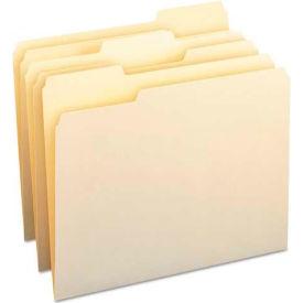 Smead File Folders, 1/3 Cut Assorted, One-Ply Top Tab, Letter, Manila, 100/Box