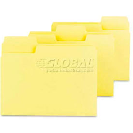 Smead Manufacturing Company 11984 Smead® SuperTab Colored File Folders, 1/3 Cut, Letter, Yellow, 100/Box image.