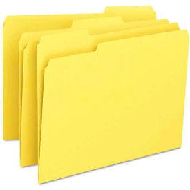 Smead File Folders, 1/3 Cut Top Tab, Letter, Yellow, 100/Box