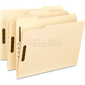 Smead Folder, Two Fasteners, 1/3 Cut Assorted, Top Tab, Letter, Manila, 50/Box