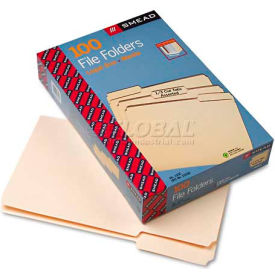 Smead Manufacturing Company 15330 Smead® 1/3 Cut Assorted Position File Folders, One-Ply Top Tab, Legal, Manila, 100/Box image.