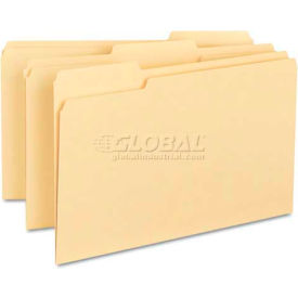 Smead Manufacturing Company 15339 Smead® 100 Recycled File Folders, 1/3 Cut, One-Ply Top Tab, Legal, Manila, 100/Box image.