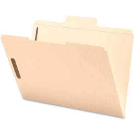 Smead Manufacturing Company 19535 Smead® SuperTab File Folders with Fastener, 1/3 Cut, 11 Point, Legal, Manila, 50/Box image.