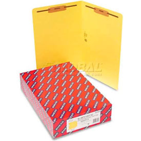 Smead Manufacturing Company 28940 Smead® Two-Inch Capacity Fastener Folders, Straight Tab, Legal, Yellow, 50/Box image.