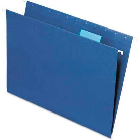 Smead Manufacturing Company 64057 Smead® Hanging File Folders, 1/5 Tab, 11 Point Stock, Letter, Navy, 25/Box image.