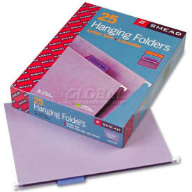Smead Manufacturing Company 64064 Smead® Hanging File Folders, 1/5 Tab, 11 Point Stock, Letter, Lavender, 25/Box image.