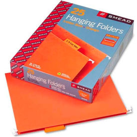Smead Manufacturing Company 64065 Smead® Hanging File Folders, 1/5 Tab, 11 Point Stock, Letter, Orange, 25/Box image.