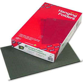 Smead Manufacturing Company 64110 Smead® Hanging File Folders, Untabbed, 11 Point Stock, Legal, Green, 25/Box image.