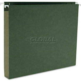 Smead Manufacturing Company 64239 Smead® 1" Capacity Box Bottom Hanging File Folders, Letter, Green, 25/Box image.