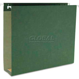 Smead Manufacturing Company 64259 Smead® 2" Capacity Box Bottom Hanging File Folders, Letter, Green, 25/Box image.