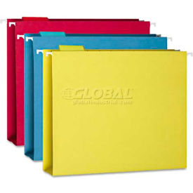 Smead Manufacturing Company 64264 Smead® 2" Capacity Box Bottom Hanging Folders, Letter, Assorted, 25/Box image.