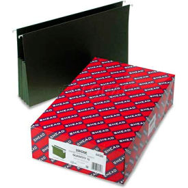 Smead Manufacturing Company 64320 Smead® 3-1/2" Hanging File Pockets with Sides, Legal, Standard Green, 10/Box image.