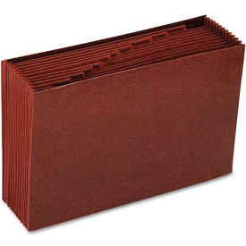 Smead Manufacturing Company 70490 Smead® Jan-Dec Open Accordion Expanding File, 12 Pocket, Legal, Leather-Like Redrope image.